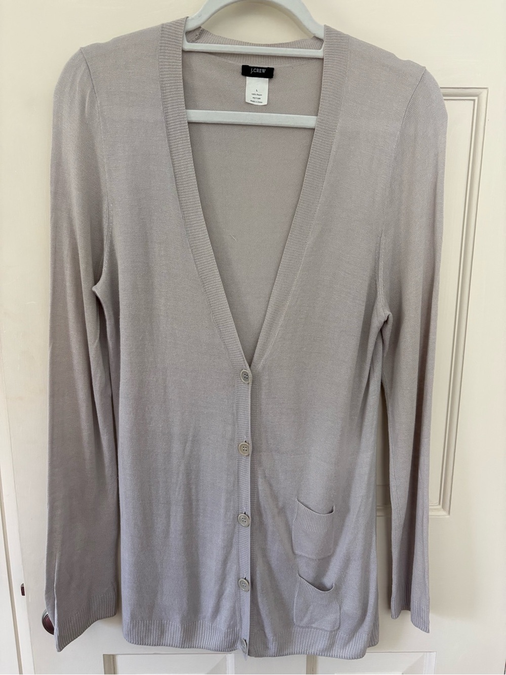 J. Crew Lightweight Knit Cardigan in Grey